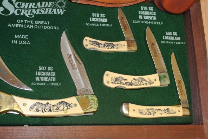 New Set 1990 SCHRADE SCRIMSHAW Ltd Edition Great American Outdoors ...