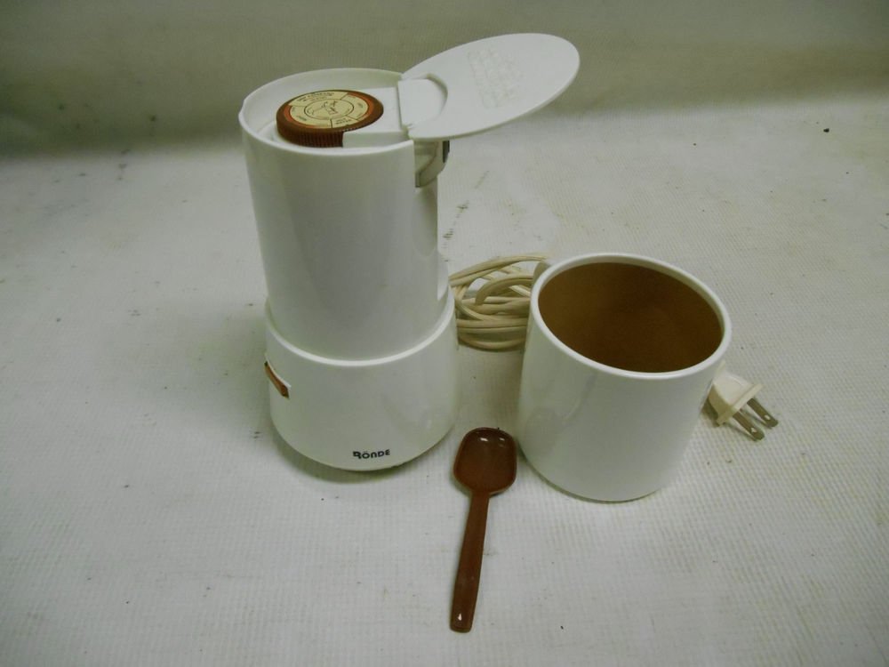 Ronde Quick Cafe Portable Travel Coffee Maker White Model QC1 w/ Cup