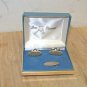 Vintage BEAU BRUMMEL Men's Boxed Set CUFF LINKS, TIE TACK, Brushed Gold Tone