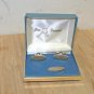 Vintage BEAU BRUMMEL Men's Boxed Set CUFF LINKS, TIE TACK, Brushed Gold Tone