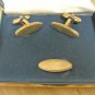 Vintage BEAU BRUMMEL Men's Boxed Set CUFF LINKS, TIE TACK, Brushed Gold Tone