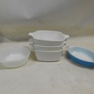 Lot 5 Vintage Corning Ware Casserole Pans P-43-B, Fire King & Blue Pyrex Dishes