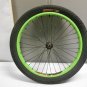 Rare Alexrims Stolen Bike Co Roulette Wheel 16" Green Rim w/ GLH 20x2.25 110 PSI
