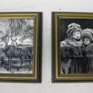 2 Vintage Mirra-Art Framed Prints, The Kuda Kretschmer & Faithful Friend