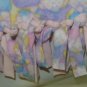 New FLEECE BABY Throw BLANKET, Tie Ends, Double Sided, Pastel Babies, Kids