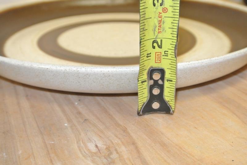 DENBY, England Brown Speckled Large Round STONEWARE Platter, Serving Dish