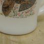 4 Vintage Anchor Hocking Fire King Milk Glass Wild Birds Coffee Mugs