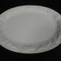 White Ceramic Oval Platter, Over and Back Inc Japan, Thanksgiving Theme