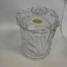 Vintage Block 24% Full Lead Crystal Canister Jar w/ Lid Hand Made Czech Republic