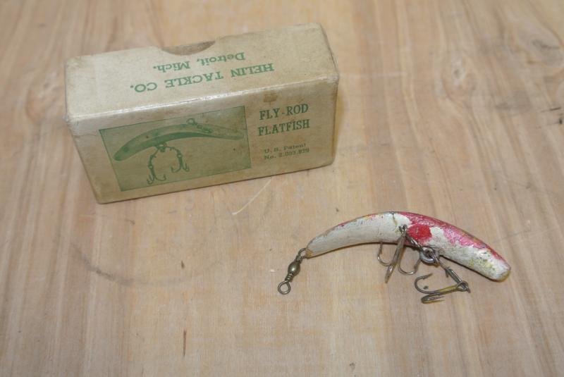 Paire De Leurres Vintage Helin's Tackle Co. - Poissons Plats 1948 Avec Boîte D'origine