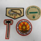 Lot 4 Vintage Boy Scouts America BSA Patches Totin' Chip, Patrol Leader, Saganaw