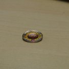 Vtg 10k Gold Veterans Association 35 Year Service Lapel Pin, Bullard BBCO, Stone