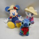 Lot 3 Disney Store Exclusive Plush Toys w/ Tags, Mickey Mouse, Stitch & Marie