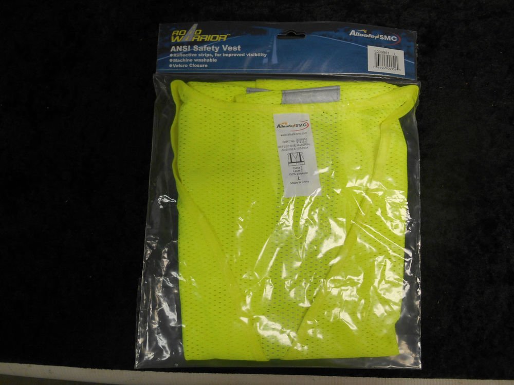 New ANSI Class 2 Level 2 Safety Vest 2" Reflective Tape Sz Large 100