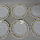 Lot of 6 Corelle by Corning Livingware Butterfly Gold Saucers 6 1/4''