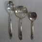 Assorted Lot of 3 Vintage Silver Plated Slotted Serving Spoons