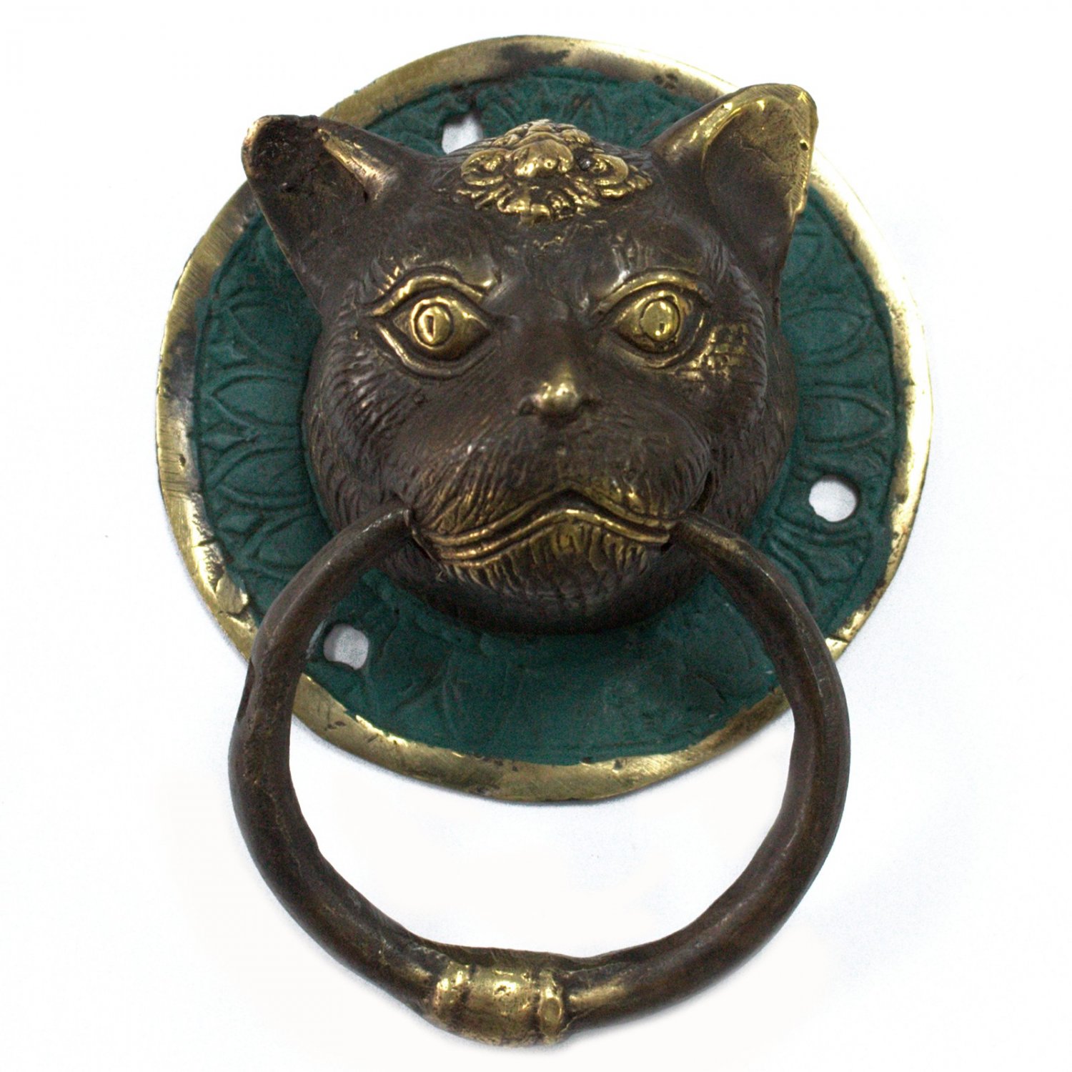 Brass Door Knocker Cats Head