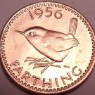 Rare Gem Unc Great Britain 1956 Farthing~Wren~Fantastic~Free Shipping Rare Gem Unc Great Britain 1956 Farthing~Wren~Fantastic~Free Shipping