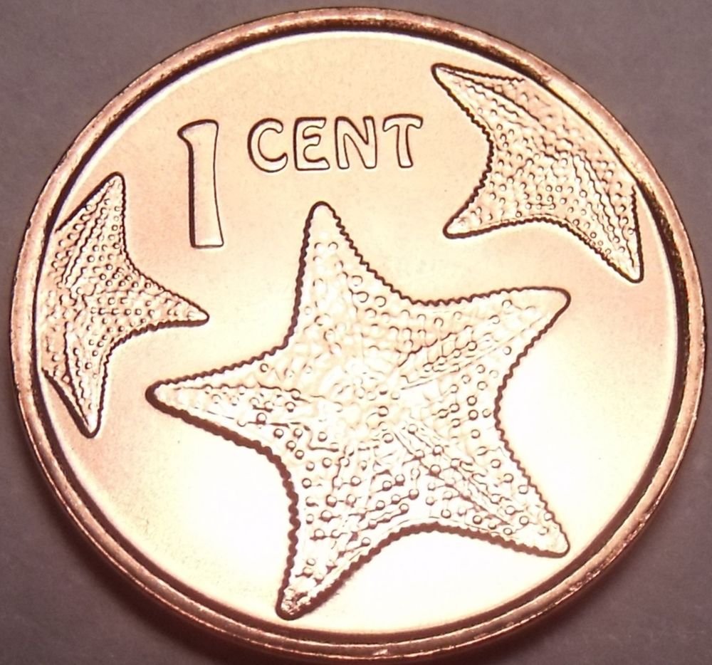 Gem Unc Bahamas 2014 1 CentStarfish CoinWe Have Gem Coins For