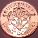 Extremely Rare Huge Proof Guernsey 1956 8 Doubles~2,100 Minted~Awesome~Free Ship