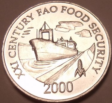 Gem Unc Panama 2000 F.A.O. Issue 1 Centesimo~Ship In Panama Canal~Free Shipping