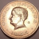 Large Rare Gem Unc Mexico 1944 UNC 5 Centavos~Excellent~Free Shipping Large Rare Gem Unc Mexico 1944 UNC 5 Centavos~Excellent~Free Shipping