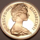 Cameo Proof Great Britain 1983 Penny~Proof Coins Are The Mints Best Work~Free Sh