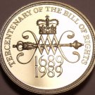 Cameo Proof Great Britain 1989 2 Pounds~Tercentenary Of The Bill Of Rights~Fr/Sh Cameo Proof Great Britain 1989 2 Pounds~Tercentenary Of The Bill Of Rights~Fr/Sh