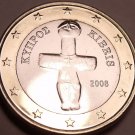 Gem Unc Bi-Metal 2008 Cyprus 1 Euro~Outstanding Bi-Metallic Coin~Free Shipping