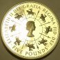 Gem Cameo Proof Great Britain 1993 5 Pounds~40th Anniversary Of Reign~Free Ship
