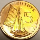Proof Gambia 1971 5 Bututs~Only 32k Minted~Sailing Vessel~Free Shipping Proof Gambia 1971 5 Bututs~Only 32k Minted~Sailing Vessel~Free Shipping