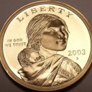 United States 2003-S Sacagawea Cameo Proof Dollar~See R Proofs~Free Shipping
