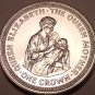 Massive Gem Unc Isle Of Man 1985 Crown~The Queen Mother With Baby Elizabeth~Fr/S