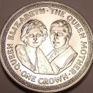 Massive Gem Unc Isle Of Man 1985 Crown~The Queen Mother And Prince Phillip~Fr/Sh