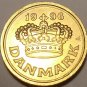 Gem Uncirculated Denmark 1996 25 Ore~Large Crown~Free Shipping