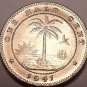 Rare Gem Unc Liberia 1941 Half Cent~Elephant Coin~Last Year Ever Minted~Free Shi