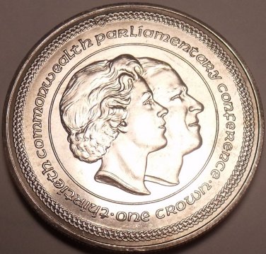 Massive Gem Unc Isle Of Man 1984 Crown~30th Anniversary Of Parliamentary Conf~FS