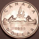 Gem Unc Silver Canada 1955 Voyageur Dollar~Mintage 268,105~Free Shipping