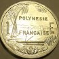 UNC FRENCH POLNESIA 1991 ONE FRANC~SEATED LIBERTY WITH TORCH~FREE SHIPPING*