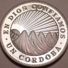 Large Rare Cameo Proof NicaraGua 1972 Cordoba~Radiant Sun~20k Minted~Free Sh