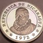 Large Rare Cameo Proof NicaraGua 1972 Cordoba~Radiant Sun~20k Minted~Free Sh
