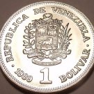 Gem Uncirculated Venezuela 1990 1 Bolivar~Cornucopias~Free Shipping