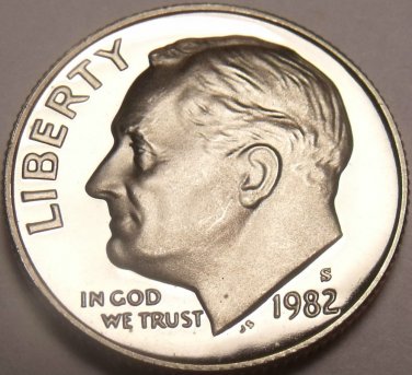 1982-S CAMEO PROOF ROOSEVELT DIME~SUPER NICE~FREE SHIP~