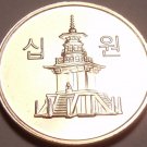 GEM UNC SOUTH KOREA 2009 10 WON~PAGOTA~FREE SHIPPING~