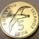PROOF FALKLAND ISLANDS 1974 5 PENCE~BLACKBROWED ALBATROSS~1ST YEAR~FREE SHIPPING PROOF FALKLAND ISLANDS 1974 5 PENCE~BLACKBROWED ALBATROSS~1ST YEAR~FREE SHIPPING