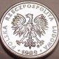 Gem Unc Poland 1989-MW 1 Zloty~1st Year Ever~Minted In Warsaw~Free Shipping