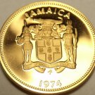 PROOF JAMAICA 1974 CENT~ACKEE FRUIT~SUPER~22K MINTED~FREE SHIPPING