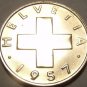 Gem Unc Switzerland 1957-B Rappen~Cross~We Have Gem Unc Coins~Free Shipping