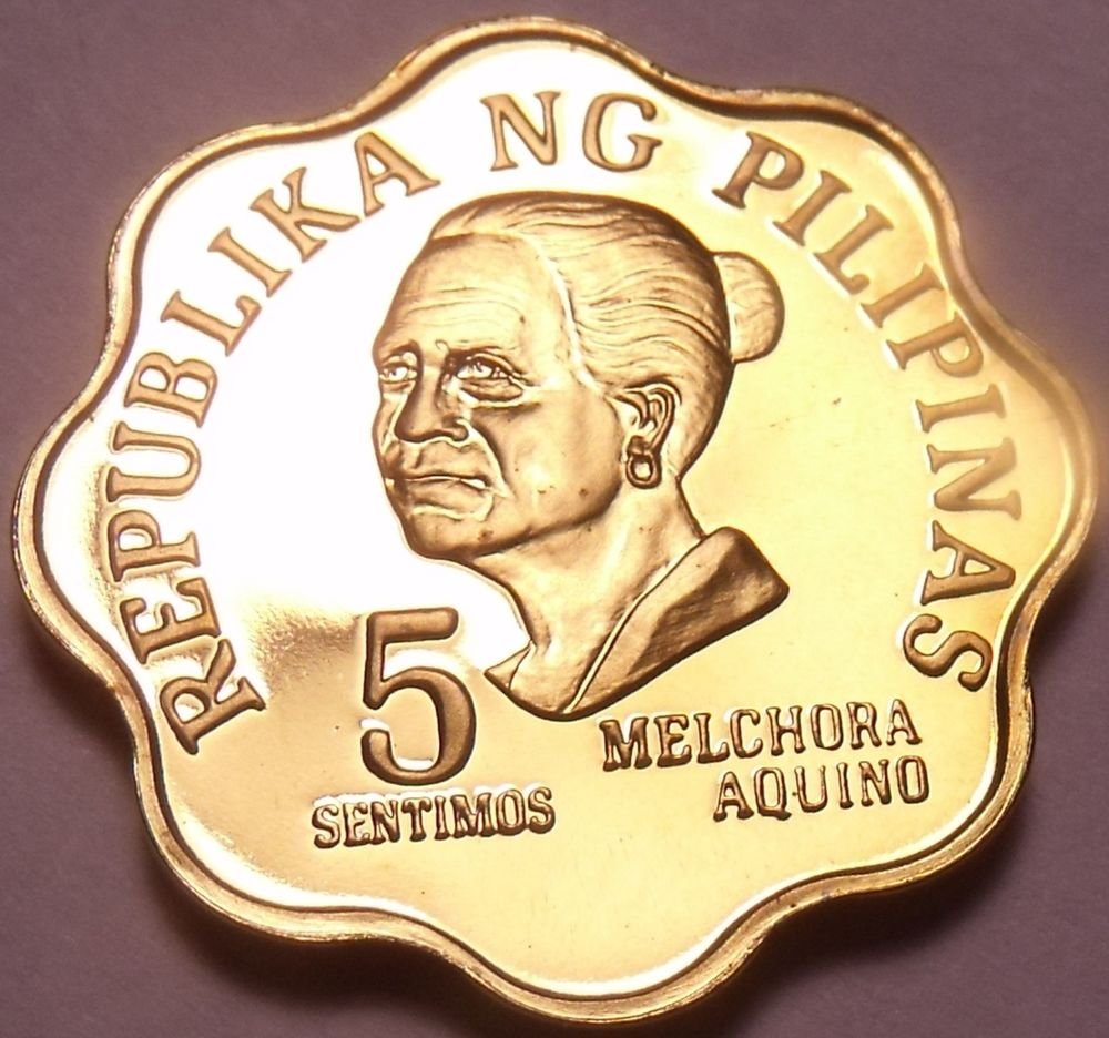 Rare Cameo Proof Philippines 1977 5 Sentimos4,822 MintedFree Shipping