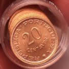 Gem Unc Roll (50 Coins) Rare Mozambique 1974 20 Centavos~High Value~Free Ship